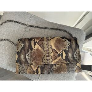 Vintage Purse Clutch Evening Bag Faux Leather Snakeskin by Carolee -‎ EUC
